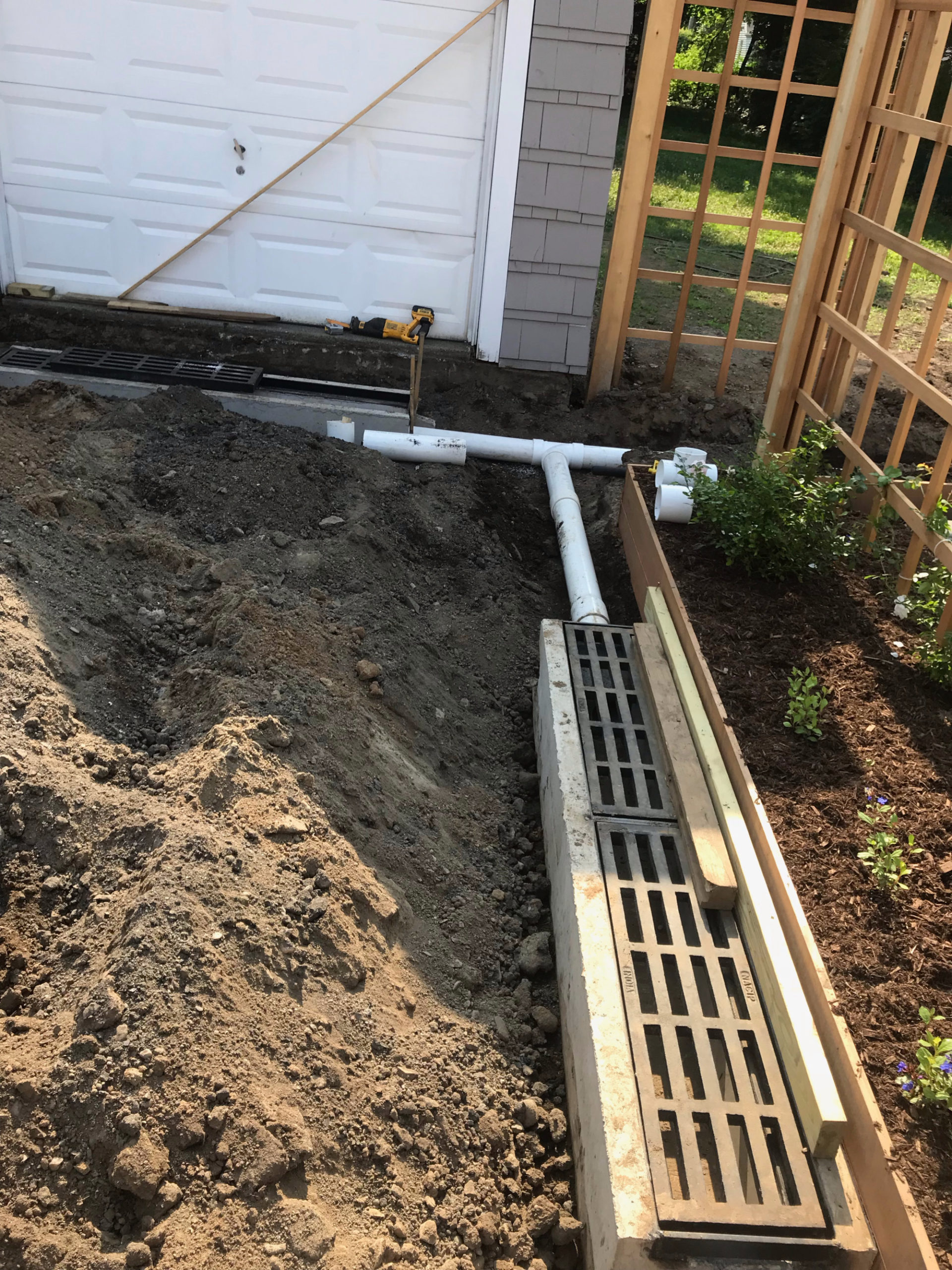 Drainage “French Drain Strips” for Patio & Driveway | AJM Septic ...